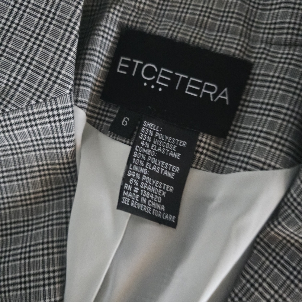 Etcetera Women's Black and Gray Blazer - Picture 6 of 6